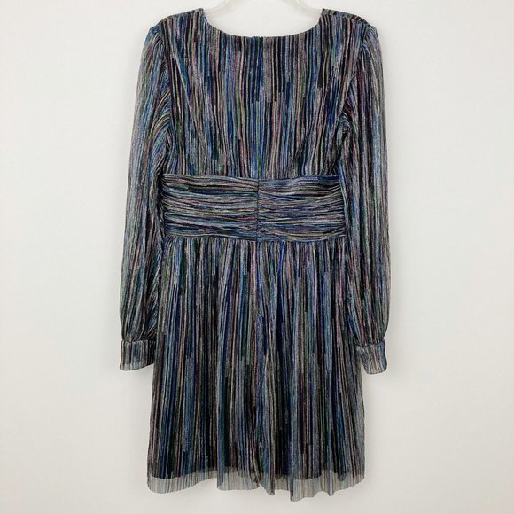 NWT Trina Turk Cherry Blossom Dress Size 10 Multi Color Cocktail Party Metallic - Picture 3 of 11